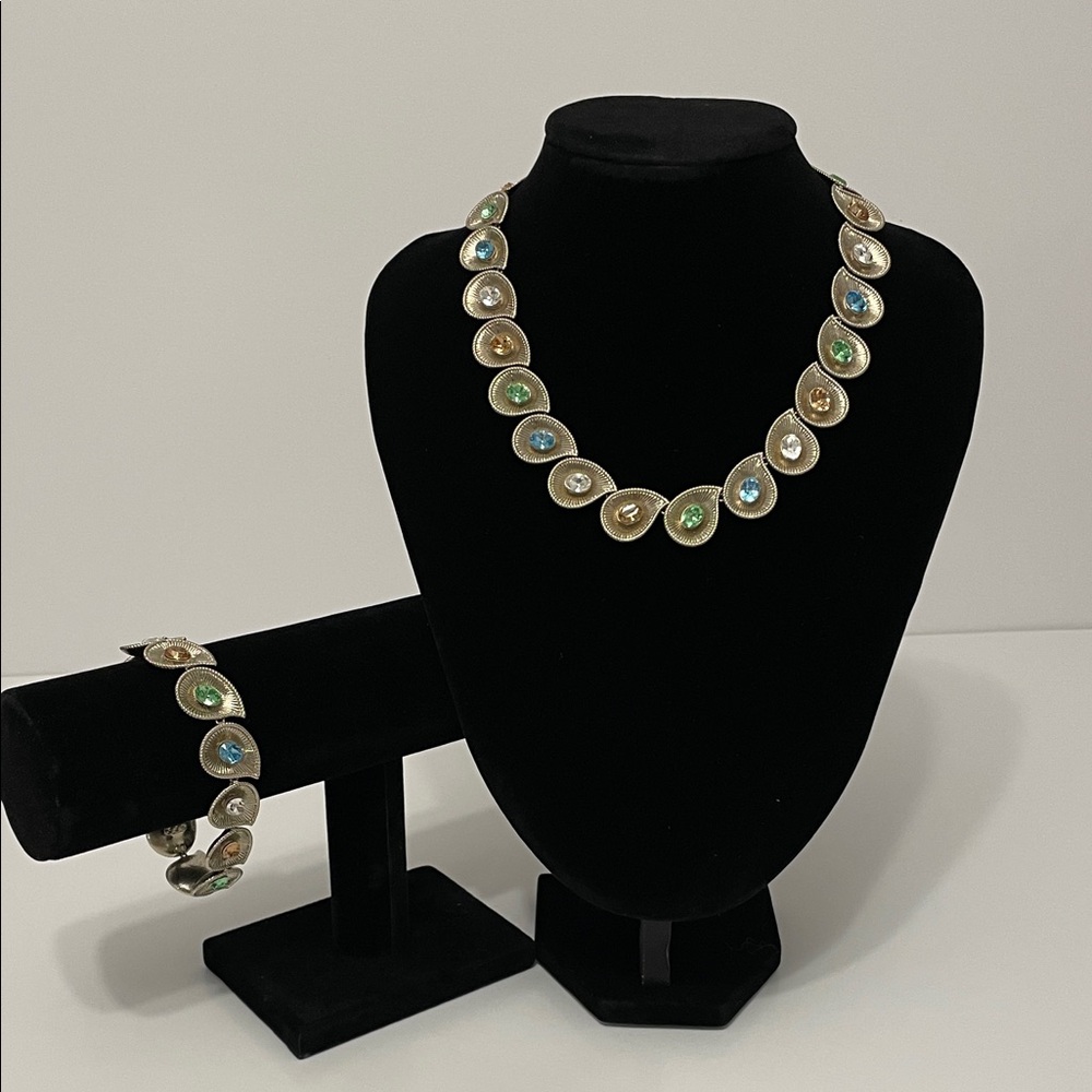 Vintage Grace Kelly Princess of Monaco Rendering Necklace and Bracelet Set